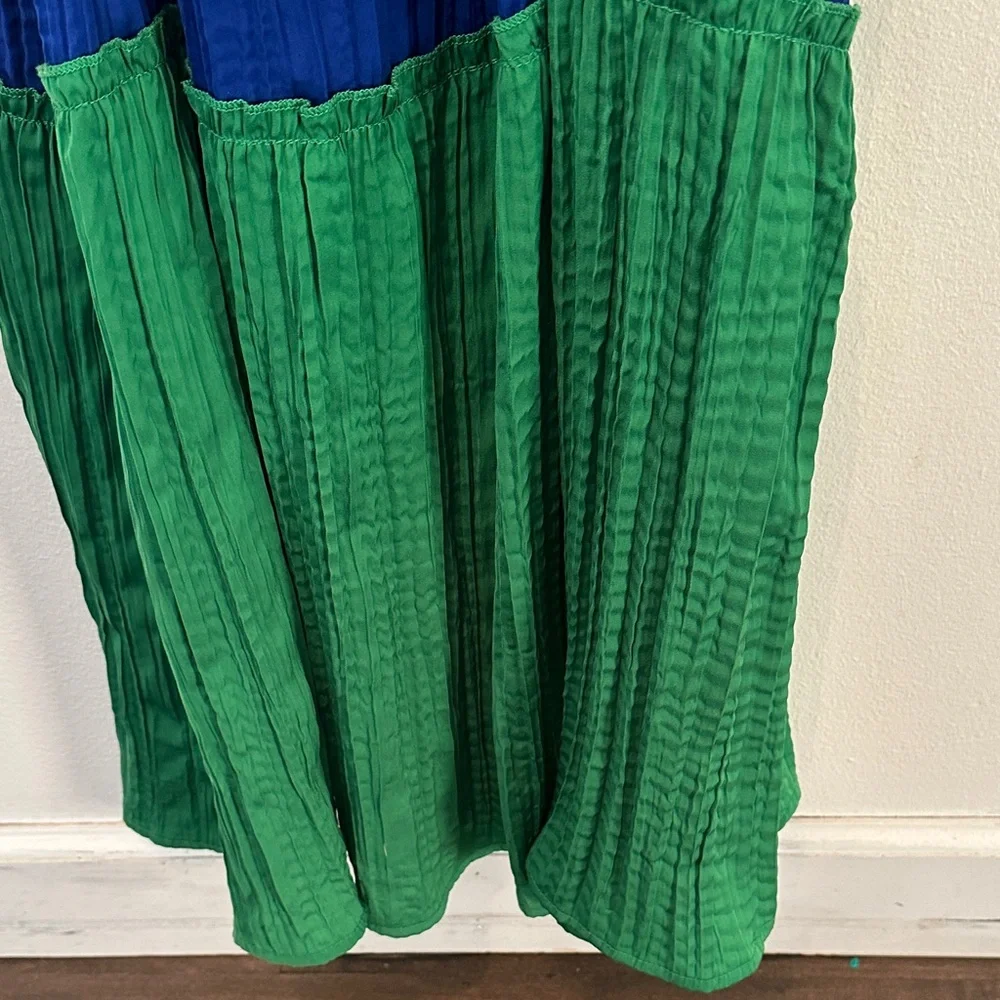 Sleeveless Colorblock Maxi Dress in Cream, Mint, Green & Blue. Size 18/20W - Picture 10 of 10